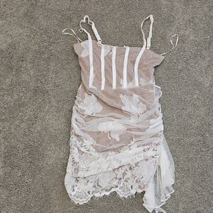 Elegant Lace Dress with Spaghetti Straps